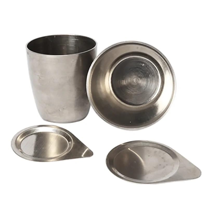 Crisol de níquel de 30ml y 50ml, plato de combustión de laboratorio de alta pureza con cubierta, crisol resistente a altas temperaturas(50ml)