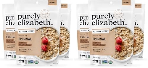 Image of purely elizabeth Superfood Oats, Original, Amaranth, Quinoa Flakes, Flax Seeds, Chia Seeds,Gluten-Free, Non-GMO, 10oz (3 Ct.) (Pack of 2)