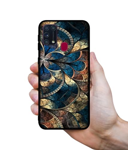 Image of Fractional Pattern Design Premium 2D Printed Metal Back Case Cover for Samsung Galaxy M31 Prime / M31 / F41