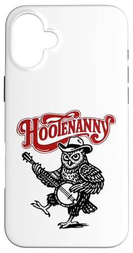 Hootenanny! Funny Banjo Owl Country Bluegrass Cottagecore X}zP[X iPhone 16 Plus p