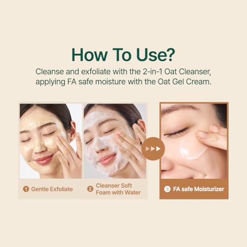 Image of PURITO Oat Velvet Duo, Calming Gel Cream & Exfoliating Facial Polish, Non-comedogenic Formula, Moisturizer, Cleanser, Mild Korean Skincare for All Skin Types 3.38+5.07 fl.oz