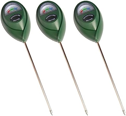 3 Pcs Soil Moisture Meter, Plant Water Meter, Plant Moisture Meter, Single Probe Soil Hygrometer Sensor, Soil Tester Kit for Gardening Indoor Outdoor Lawn Patio Farm Plants Care, No Battery Required