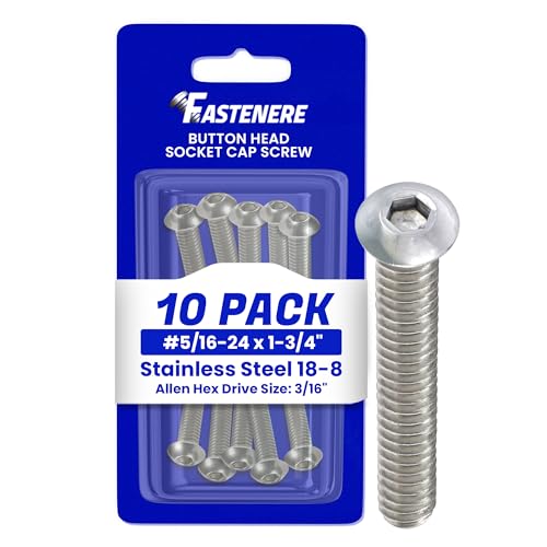 Fastenere Button Head Socket Cap Screws - 5/16-24 x 1-3/4