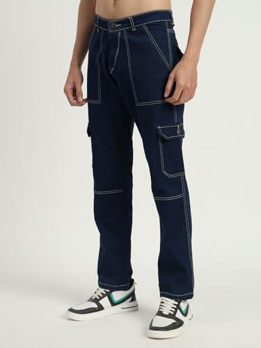 Image of RAGZO Cargo Pants for Men || Men Cargo Jeans Pant || Cargos for Men || Loose Fit Jeans Cargo