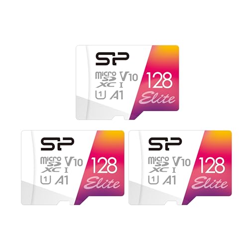 Silicon Power 128GB Elite UHS-I microSDXC[J[h SDA_v^[t 3pbN