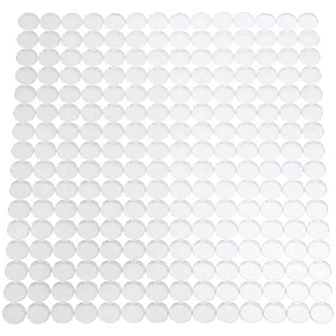 iDesign Orbz Sink Mat, Regular Plastic Dish Draining Mat, Non-Slip Mat for Sink, Clear Cover