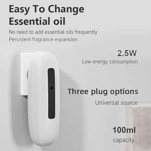Difusor aromático eléctrico enchufable sin agua blanco miniatura 4