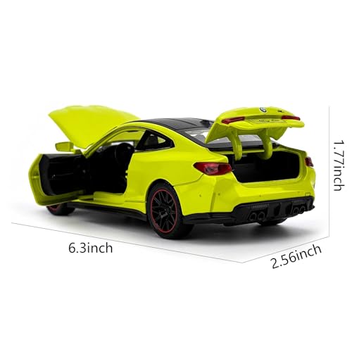 Auto modelo a escala 1:32 M4 Diecast con luces y sonido miniatura 5