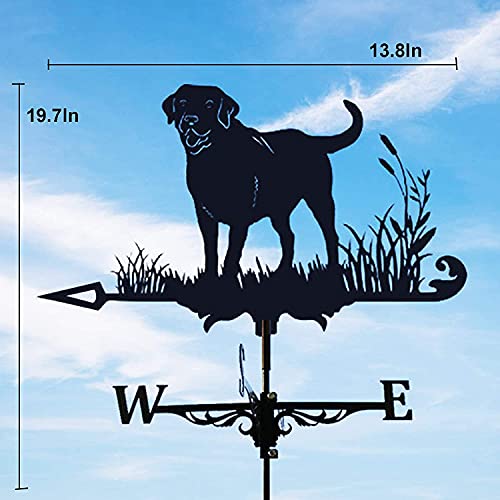image for Alnicov Animal Metal Weather Vane,Vintage Black Weather Vane Hollow Wi