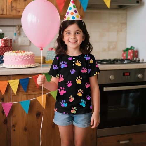 Girls T-Shirt for Kids Summer Short Sleeve Size 2-164