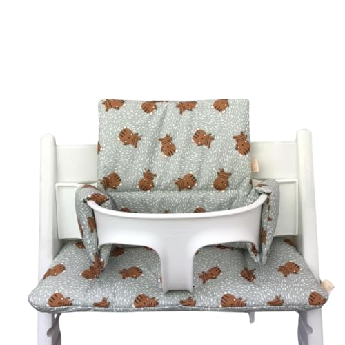 LUCCA kids Coussin pour chaise haute Stokke Tripp Trapp - avec revêtement laminé pour un nettoyage facile