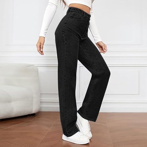 Wide Leg Jeans Woman High Waisted Baggy Jeans Y2K Boyfriend Jean High Waist Stretchy Jean Straight Leg Denim Pants3