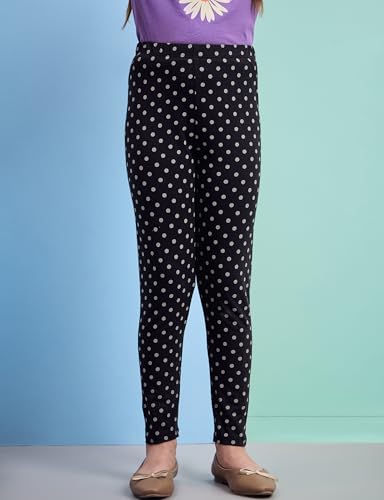Image of Amazon Brand - Symbol Girl's Cotton Jersey Stretchable Leggings | Ankle Length | Aged 2-14 Years