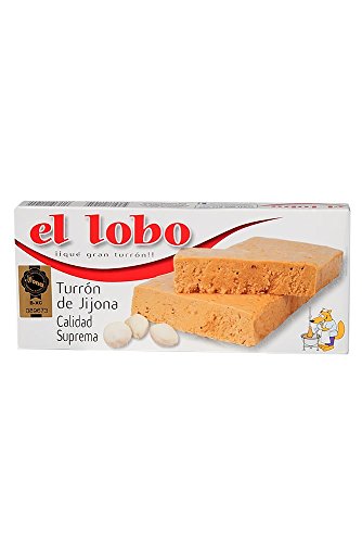 El Lobo Turrón de Jijona Calidad Suprema IGP - Spanische Mandel-Honignougattafel (1 x 250g) Cover