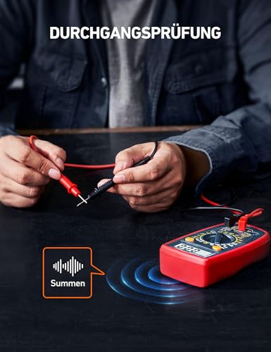 AstroAI Digital Multimeter voltmeter strommessgerät Tester Messung von AC/DC Spannung, DC Strom,...