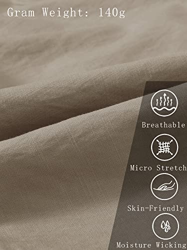 Mofiz Women's Cargo Pants Hiking Joggers Summer Lightweight Quick Dry Athletic Outdoor Sports Sweatpants Travel Casual Button Pockets Khaki 2Xl #TOP3