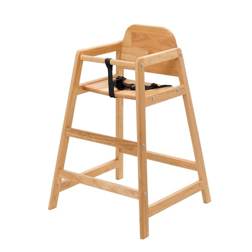 Emma - Chaise haute empilable en bois naturel