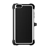 Ballistic Tough Jacket Maxx with Holster for iPhone 6 Plus 5.5-Inch - Retail Packaging - Black/White