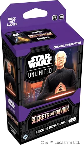 Asmodee - FFG - Star Wars: Unlimited Secrets du Power - Deck de Start Cancelliere Palpatine - Gioco di carte collezionabili - Carte esclusive - Da 12 anni, 2+ Giocatori - Versione francese