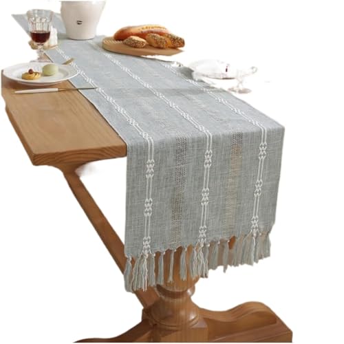 Chemin de table salle a manger gris deco table cuisine pompon multicolore - 2