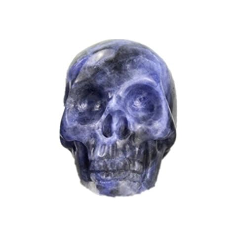 AITELEI 2" Nature Hand Carved Gemstone Skull Statue,Healing Crystal Stone Human Reiki Skull Figurine Statue Sculptures Cover