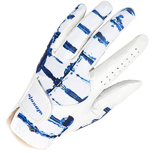 Guantes de golf de cuero genuino de cordero con diseño camuflaje blanco talla 22