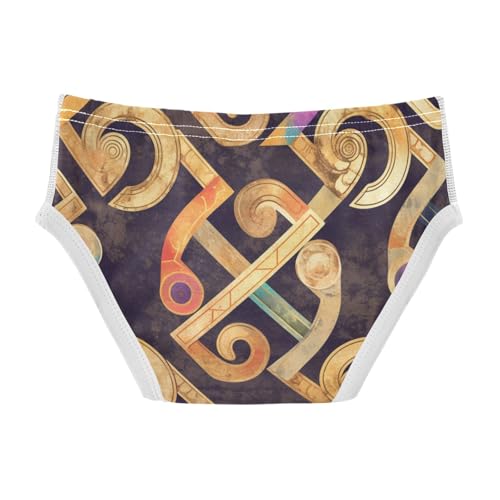 KLL Abstract Geometric Patterns Toddler Boys' Cotton Briefs Breathable Children Undies2