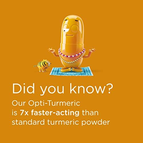 Healthspan Opti-Turmeric (60 Capsules) | High Strength 500mg Liquid Curcumin | Supports Cartilage Formation | Immune Health | 185 Times Better Absorbed & 7 Times Faster Acting Than Standard Turmeric