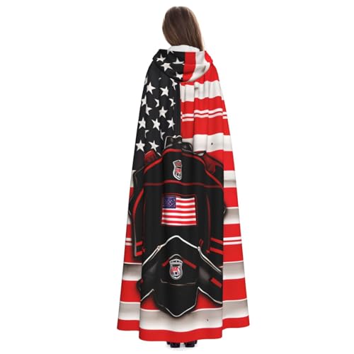 Cape à capuche drapeau américain pour vos festivals et soirées fraîches - 5