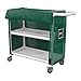 PVC Linen Cart, 32", 2 Shelf, Green