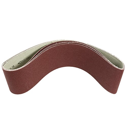sourcingmap 4-Inch x 36-Inch Aluminum Oxide Sanding Belt 120 Grits Sandpaper Lapped Joint for Belt Sander 4pcs