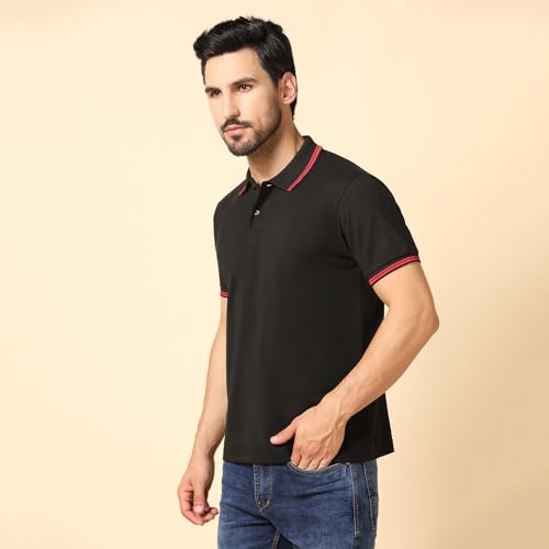 Image of INKKR Men's Collared Neck Stylish Half T-Shirt