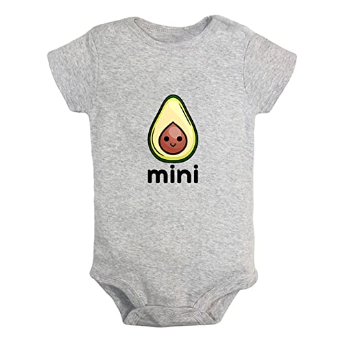Image of iDzn Mini Avocado Funny Bodysuits, Newborn Baby Rompers, Infant Jumpsuits, 0-24 Months Babies Outfits, Kids Cotton Clothes