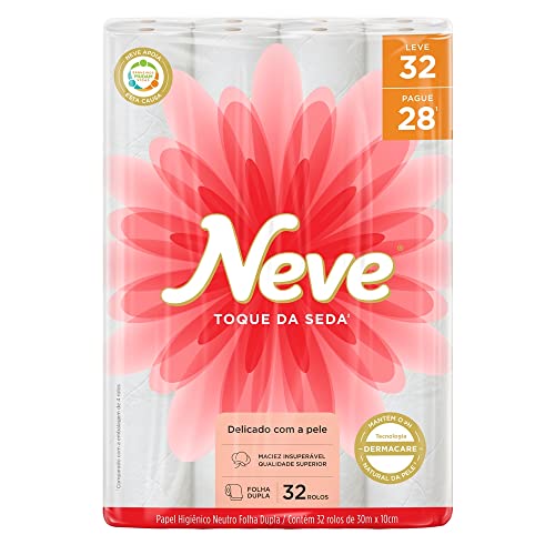 Neve Papel Higiênico Toque de Seda Folha Dupla, 30m, Leve 32 Pagu...