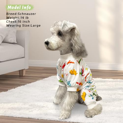XPUDAC-4-Pack-Dog-Pajamas-Soft-Strechy-Summer-Doggie-Clothes-for-Small-Medium-Dogs-Boy-Girl-Cat-Apparel-Small XPUDAC 4 Pack Dog Pajamas Soft Strechy Summer Doggie Clothes for Small Medium Dogs Boy Girl Cat Apparel Small