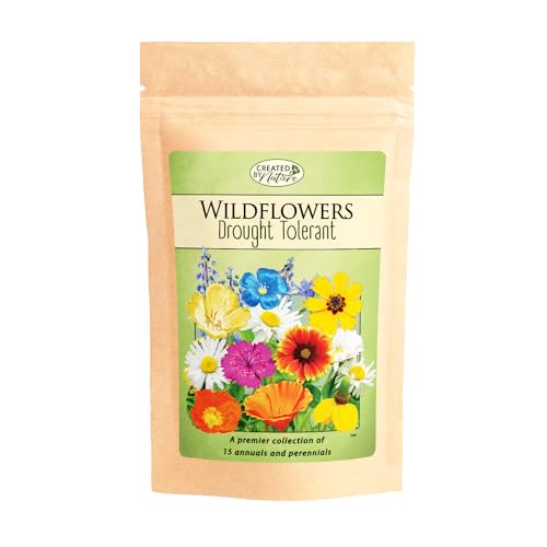 Created By Nature Drought Tolerant Wildflower Seed Mix, 15 Varieties, 67,000 Seeds