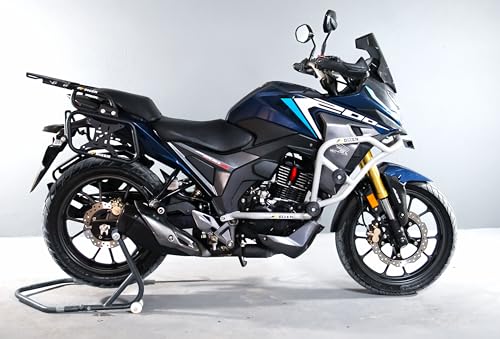 Image of Bizen CB200X / NX200 Premium Crash Guard with Double Frame Sliders - Black (for Honda CB200X / NX200)