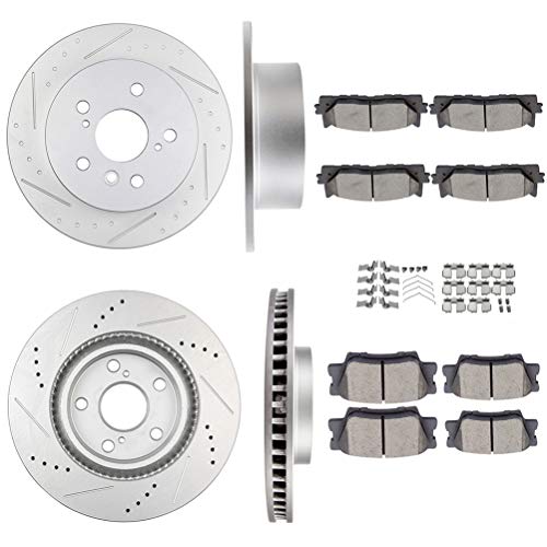 Image of SCITOO For Toyota Brake Kits, Brakes Rotors Ceramic Brake Pads Fit for 2013 2014 2015 2016 2017 for Lexus ES300h, 2007-2012 for Lexus ES350, 2008-2014 for Toyota Avalon, 2007-2011 for Toyota Camry