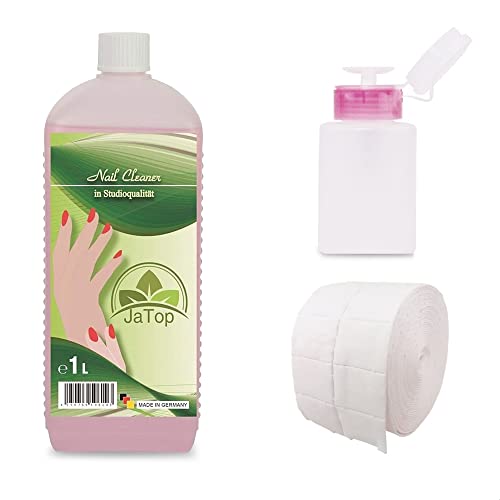 JaTop Nailcleaner 1000ml - Spezial Nagel-Reiniger für die Nagelmodellage - Schnell & Einfach Nägel reinigen - Leicht reinigen & entfetten - Schwitzschicht-Entferner - Beste Qualität Cover