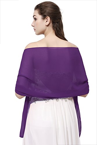 Women's Wedding Bridesmaids Prom Dress Chiffon Sash Shawl Stole Wrap Teal2