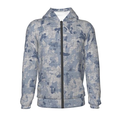 Geometric Optical Small Squares Kid Hoodies Boys Zip Up Sweatshirts Girls Pullover with Pocket2