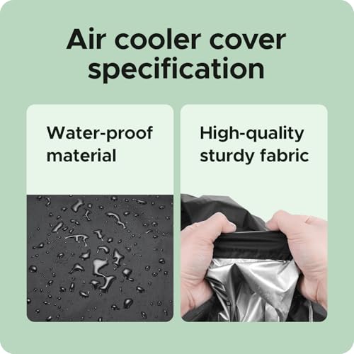 Image of Air Cooler Cover Compatible with 65 Litre Desert Coolers | Heavy Duty Polyester Protective Cover | Black (65 Litre)