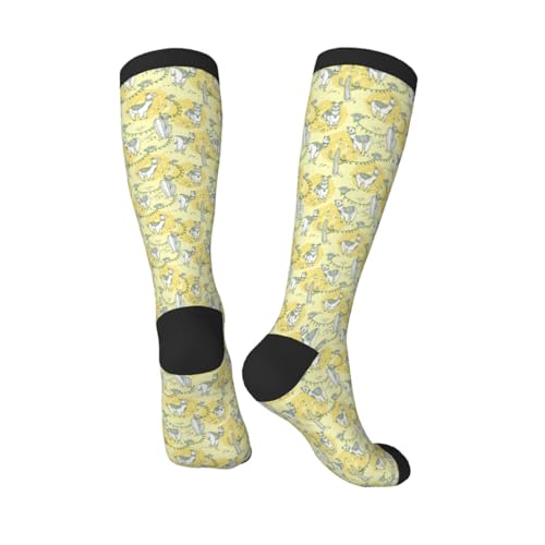 Llama print Clash of colours long socks, sports running cycle long socks, comfort long socks4