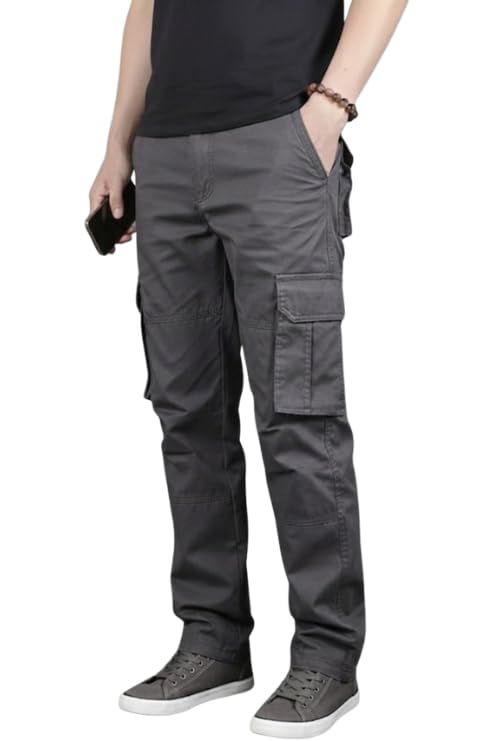 Image of Samfor Cargo Pant for Men - Cotton Cargo for man, Multi-Pocket Design for Outdoor, Work Wear & Casual Trouser