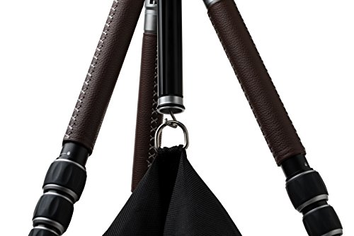 Mefoto Roadtrip Classic Cf Leather Edition Lightweight 61.6" Carbon Fiber Tripod/Monopod, W/Case, Twist Locks, Dual Action Ballhead W/Arca Swiss Plate - Titanium (C1350Q1Tl) #TOP6