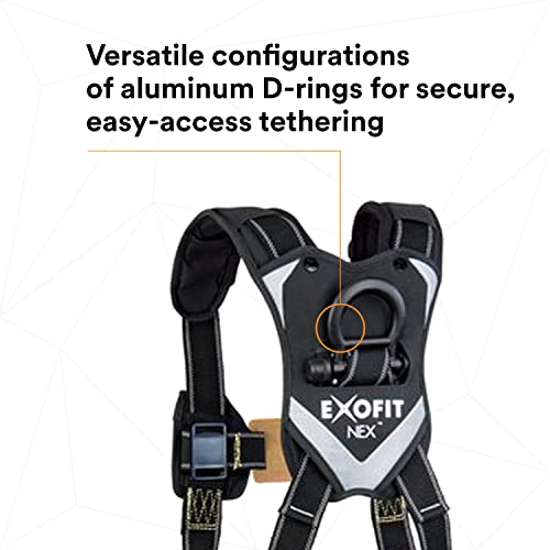 Image of 3M DBI-SALA Large ExoFit NEX Arc Flash Full BodyVest Style Harness With Tech-Lite PVC Coated Aluminum Back D-Ring