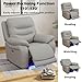 SIENWIEY Leather Power Recliner Sofa Set with LED Light, Recliner Sofa and Two Chair Set for Living Room 3 Pieces, Power Reclining Sofa Couch Set with USB Charging，Sofa and Chair*2