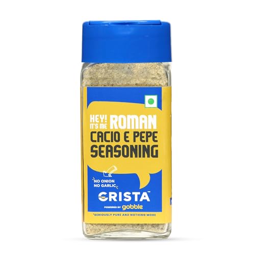 Image of CRISTA Roman Cacio e pepe | Premium Herbs & Spices Blends | No Onion | No Garlic | Zero added Colours, Fillers, Additives & Preservatives | 40gms