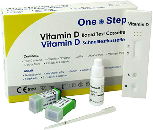 One Step Test de Vitamina D detecta Insuficiencia Deficit Vitamina D Baja, Vitamina D3, D2, Calcifediol Calcidiol Cover