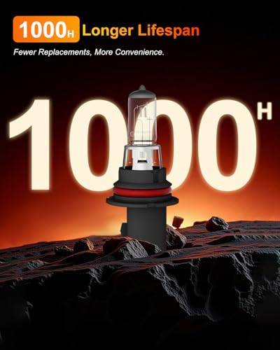 Image of 9007 /HB5 Halogen Headlight Bulbs,12V 55W Standard Halogen,4000 Lumens,3800K,Headlight High and Low Beam,Automotive Headlight Bulbs,Head Light Bulbs for Car,Pack of 2